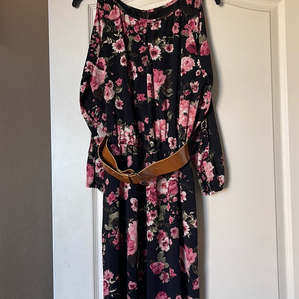 floral long sleeve dress, used once